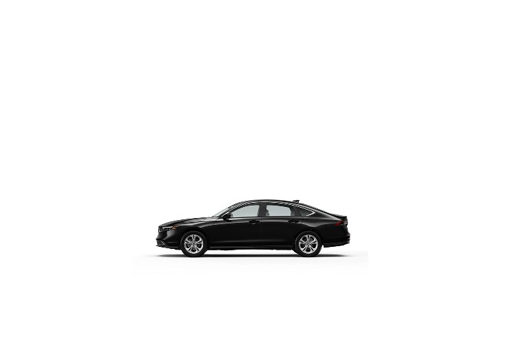 2023 Honda Accord LX in Crystal Black Pearl, profile view, in a professional studio environment (Mid-Size Sedan). 2023 Honda Accord LX in Crystal Black Pearl, profile view, in a professional studio environment (Mid-Size Sedan).